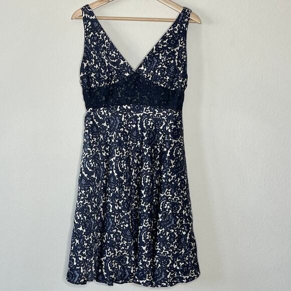 MILLY  OF NEW YORK  SILK  LACE FLORAL PRINT COCKTAIL  DRESS SIZE S - Picture 1 of 7